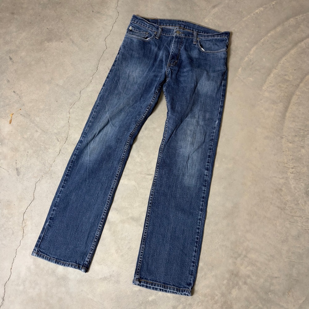 Levi's 514‎ Straight Fit Jeans Mens 34x32 Blue Classic Denim Baggy Casual